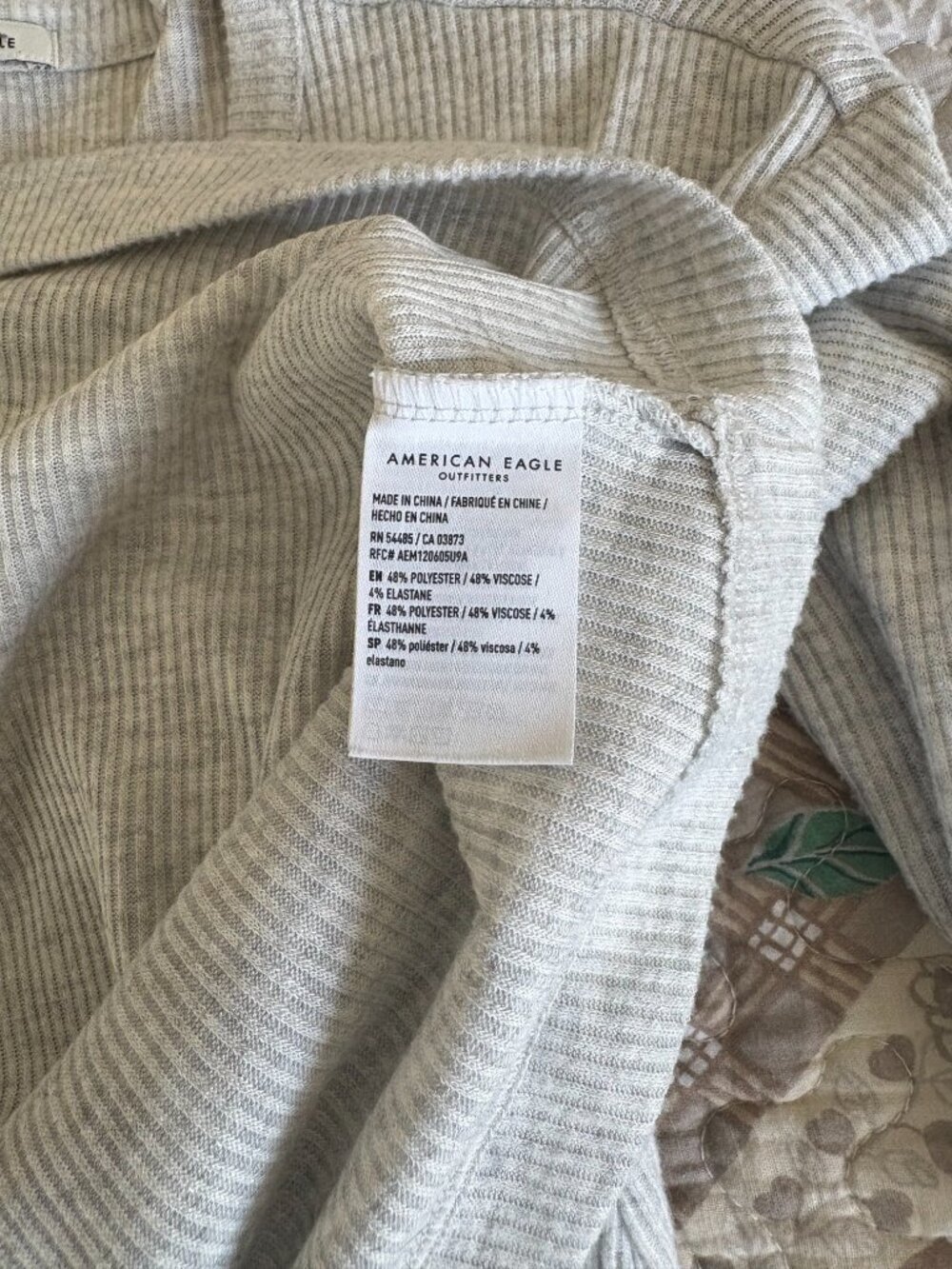 American Eagle Outfitters Heather Gray Knit Henley Sweater Dress Petite XS - Picture 5 of 7